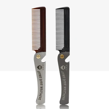 Stainless Steel Handle Oil Slick Head Comb Folable Beard Brush Gentleman Vintage Classic Hair Style Modeling Detangling U1228
Stainless Steel Handle Oil Slick Head Comb Folable Beard Brush Gentleman Vintage Classic Hair Style Modeling Detangling U1228