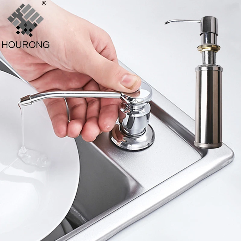 Hourong Bathroom Kitchen Sink Soap Dispenser Stainless Steel 250ML Liquid Soap Bottle for Washroom Kitchen
Hourong Bathroom Kitchen Sink Soap Dispenser Stainless Steel 250ML Liquid Soap Bottle for Washroom Kitchen
