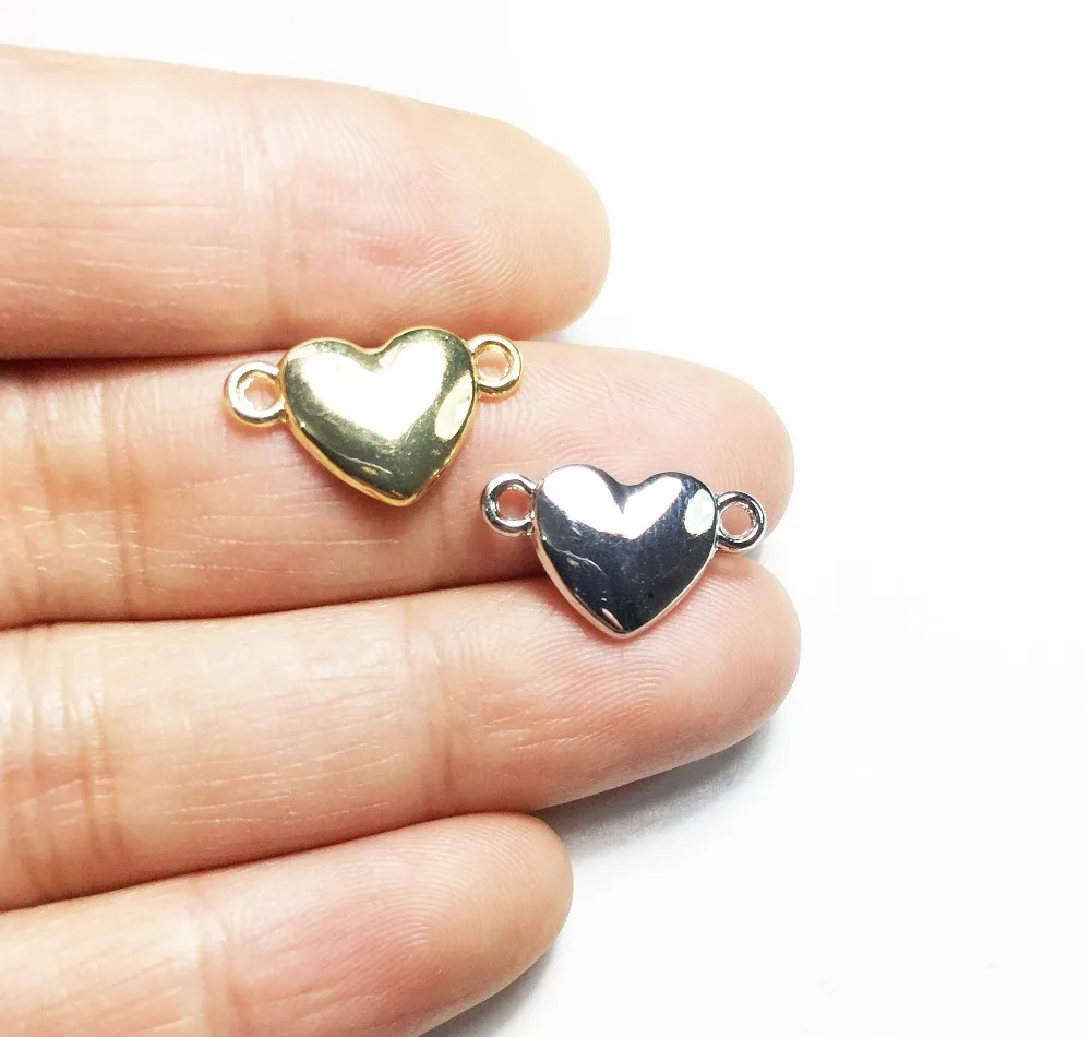 Eruifa 20pcs 10mm Zinc alloy Polished shiny Heart Connector Charms Wholesales necklace, bracelet jewelry DIY handmade 2 color
Eruifa 20pcs 10mm Zinc alloy Polished shiny Heart Connector Charms Wholesales necklace, bracelet jewelry DIY handmade 2 color