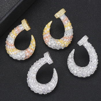 GODKI 36mm Trendy Luxury Question Mark Stud Earrings For Women Wedding Cubic Zircon CZ Dubai Bridal Earring Bohemia Hot 2019
GODKI 36mm Trendy Luxury Question Mark Stud Earrings For Women Wedding Cubic Zircon CZ Dubai Bridal Earring Bohemia Hot 2019