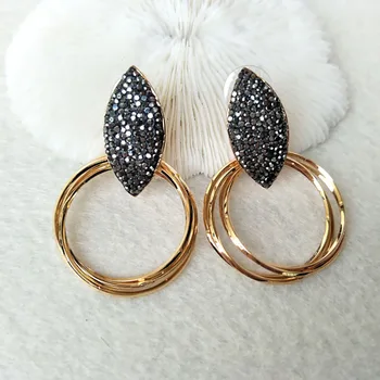5 Pairs Metal Gold color round circle Earrings,pave rhinestone Crystal stone Dangle Earrings for women Jewelry ER469
5 Pairs Metal Gold color round circle Earrings,pave rhinestone Crystal stone Dangle Earrings for women Jewelry ER469