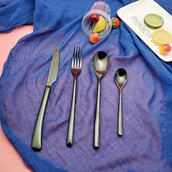 Hot Sale 4 pcs Black Moonlight Dinnerware Stainless Steel Knife Fork Spoon Cutlery Kitchen Food Tableware Flatware Dining Set
Hot Sale 4 pcs Black Moonlight Dinnerware Stainless Steel Knife Fork Spoon Cutlery Kitchen Food Tableware Flatware Dining Set