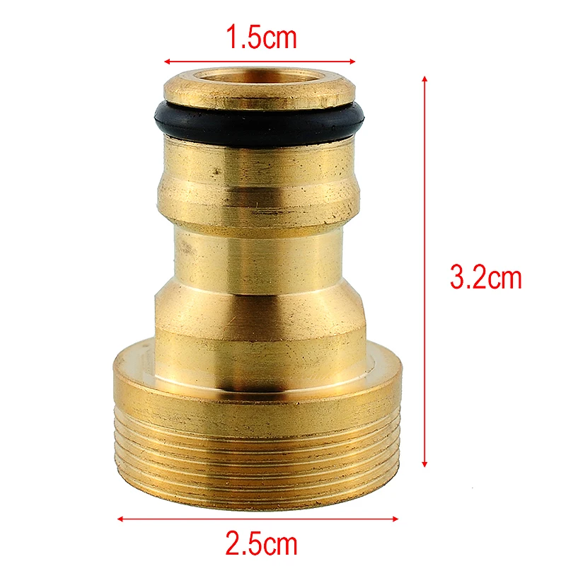 1pc Brass Male Quick Connector Adaptor Garden Water Hose Pipe Tap Spray Nozzle Snap Adaptor Fitting Garden Outdoor