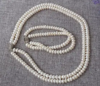 Prett Lovely Women's Wedding shipping>N1504272 7-8mm White Rondelle pearls necklace&bracelet set new-jewelry
Prett Lovely Women's Wedding shipping>N1504272 7-8mm White Rondelle pearls necklace&bracelet set new-jewelry