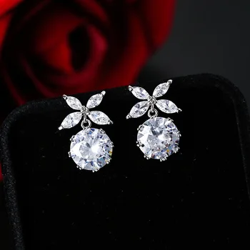 2020 Trendy Fashion Temperament elegant wild earrings Crystal from Swarovskis Simple flower zircon 925 silver needle female
2020 Trendy Fashion Temperament elegant wild earrings Crystal from Swarovskis Simple flower zircon 925 silver needle female