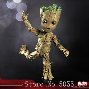 

Hot Toys Marvel Groot Guardians of The Galaxy Avengers 1:1 Cute Baby Tree Man BJD Joints Moveable Action Figure Toys 26cm