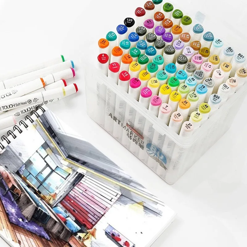 40/60/80/218 Colors Dual Tips Marker Pen Set with Carrying Case for Art Sketch Painting Highlighting Manga and Animation Design
40/60/80/218 Colors Dual Tips Marker Pen Set with Carrying Case for Art Sketch Painting Highlighting Manga and Animation Design