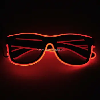 Red EL Wire Sunglasses with dark lens neon Night Light Sound activated Inverter DJ Dance Party Favors
Red EL Wire Sunglasses with dark lens neon Night Light Sound activated Inverter DJ Dance Party Favors