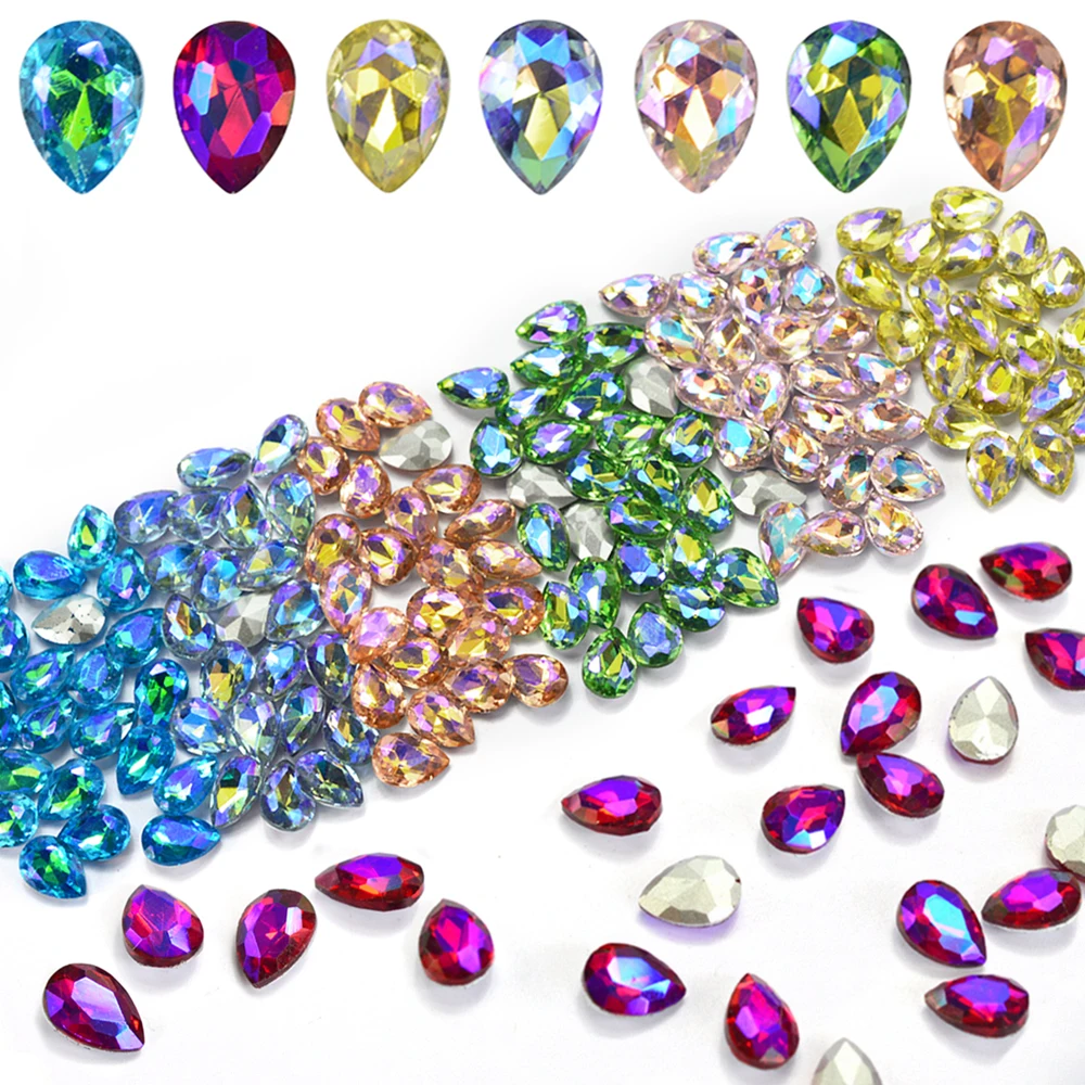 10PCS AB Crystal Rhinestone Glitter Water Tear Drop Colorful Charm Flame Glass Jewelry Nail Art Silver Back 3D Decoration JI103
10PCS AB Crystal Rhinestone Glitter Water Tear Drop Colorful Charm Flame Glass Jewelry Nail Art Silver Back 3D Decoration JI103
