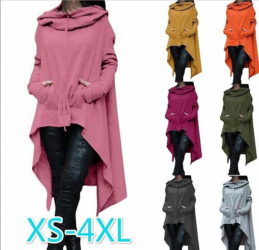 Imvation Women Solid Color Draw Cord Coat Long Sleeve Loose Casual Poncho Coat Hooded Sweatshirts Ladies Autumn Coat
Imvation Women Solid Color Draw Cord Coat Long Sleeve Loose Casual Poncho Coat Hooded Sweatshirts Ladies Autumn Coat