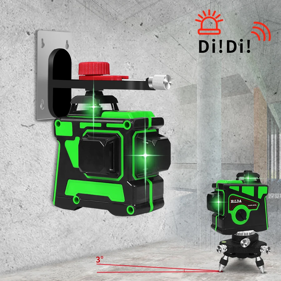 12 Lines 3D Laser Level Nivel a Laser 360 Graus Lazer Level Profissional Livella Lasers With Laser bracket
12 Lines 3D Laser Level Nivel a Laser 360 Graus Lazer Level Profissional Livella Lasers With Laser bracket