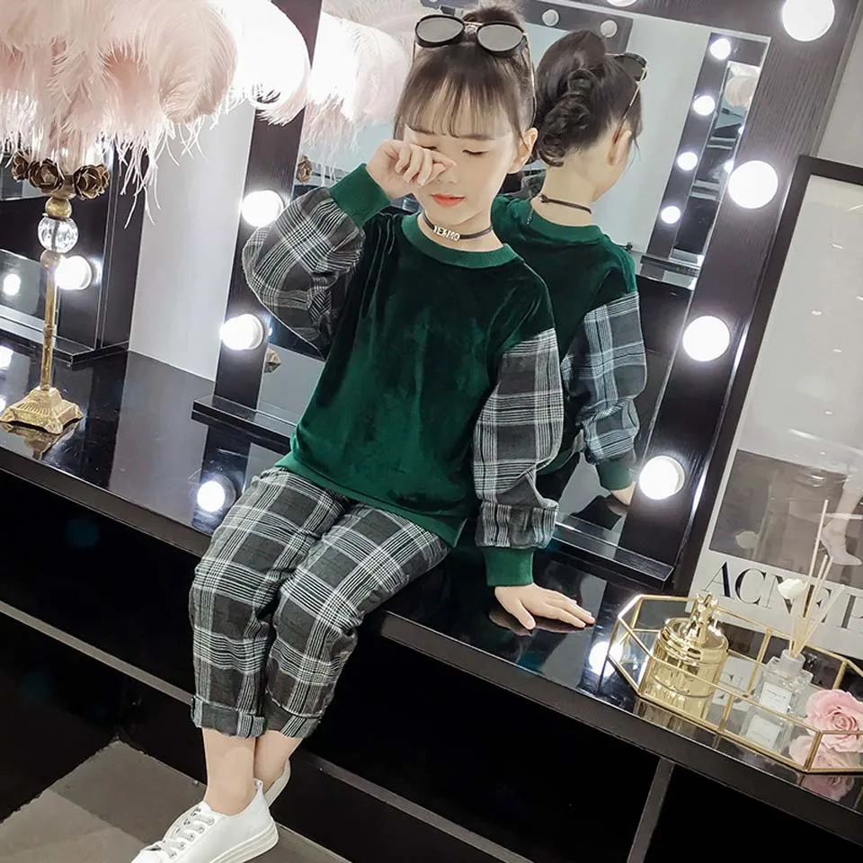Girls Clothes Cotton Casual Children Clothing Set 2019 New Long Sleeve Plaid Top+Pant 2Pcs Kids Suits Clothes Outfit Sets
Girls Clothes Cotton Casual Children Clothing Set 2019 New Long Sleeve Plaid Top+Pant 2Pcs Kids Suits Clothes Outfit Sets