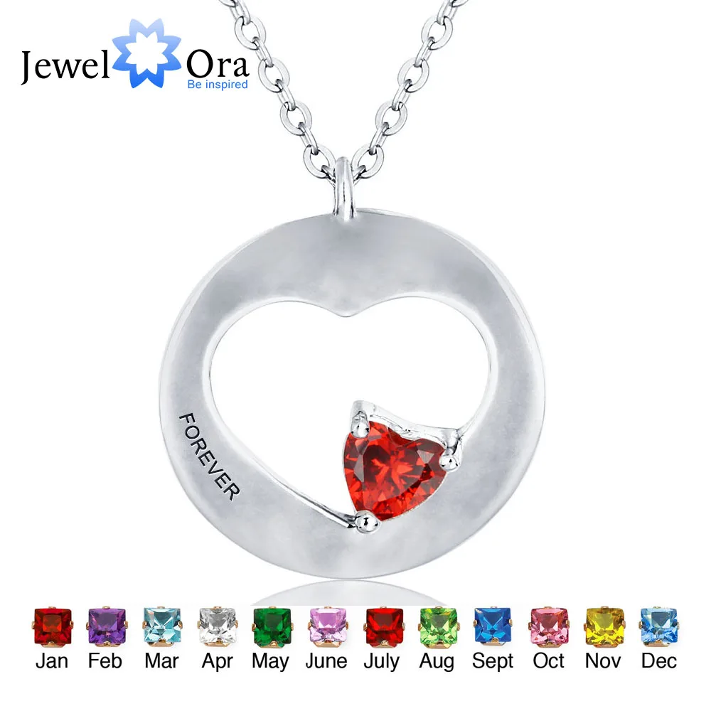 Personalized Birthstone Engrave Pendants Necklaces Heart Shape 925 Sterling Silver Necklaces & Pendants (JewelOra NE101300)
Personalized Birthstone Engrave Pendants Necklaces Heart Shape 925 Sterling Silver Necklaces & Pendants (JewelOra NE101300)