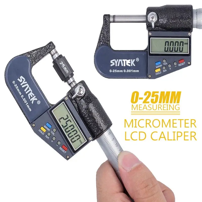0.001mm 0-25mm Electronic Outside Micrometer Digital Micrometer Caliper Gauge Meter Micrometer Carbide Tip Measurimg Tools
0.001mm 0-25mm Electronic Outside Micrometer Digital Micrometer Caliper Gauge Meter Micrometer Carbide Tip Measurimg Tools