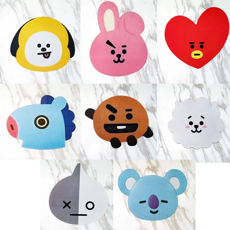 Kpop Bangtan Boys Official Mouse Pad Tata Chimmy Cooky RJ Mang Shooky Van Lovely Shped 25cm Fashion Silica Gel Mouse Pad
Kpop Bangtan Boys Official Mouse Pad Tata Chimmy Cooky RJ Mang Shooky Van Lovely Shped 25cm Fashion Silica Gel Mouse Pad