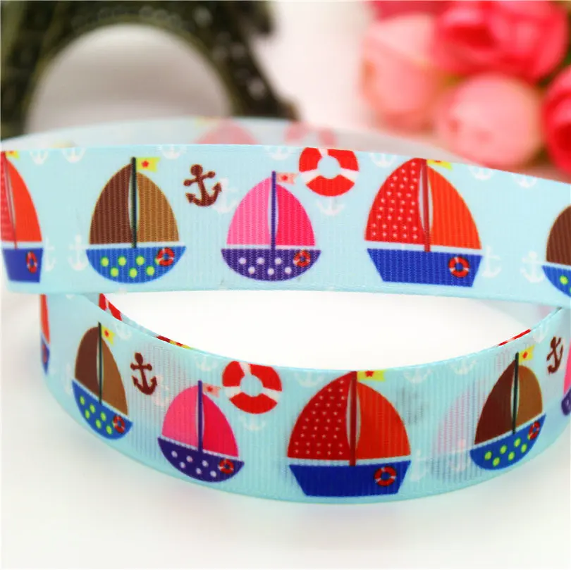 DHK 7/8'' 5yards sea boat printed grosgrain Ribbon headwear hair bow diy party decoration wholesale OEM 22mm C1199
DHK 7/8'' 5yards sea boat printed grosgrain Ribbon headwear hair bow diy party decoration wholesale OEM 22mm C1199