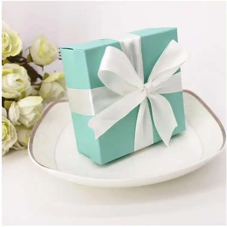 blue paper candy box diy candy cookie gift boxes wedding party