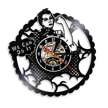 Riveter Rosie We Can Do It Feminism Power Personalized Gift Modern Home Decor Wall Clock Strong Woman Signs Vinyl Record Clock
Riveter Rosie We Can Do It Feminism Power Personalized Gift Modern Home Decor Wall Clock Strong Woman Signs Vinyl Record Clock