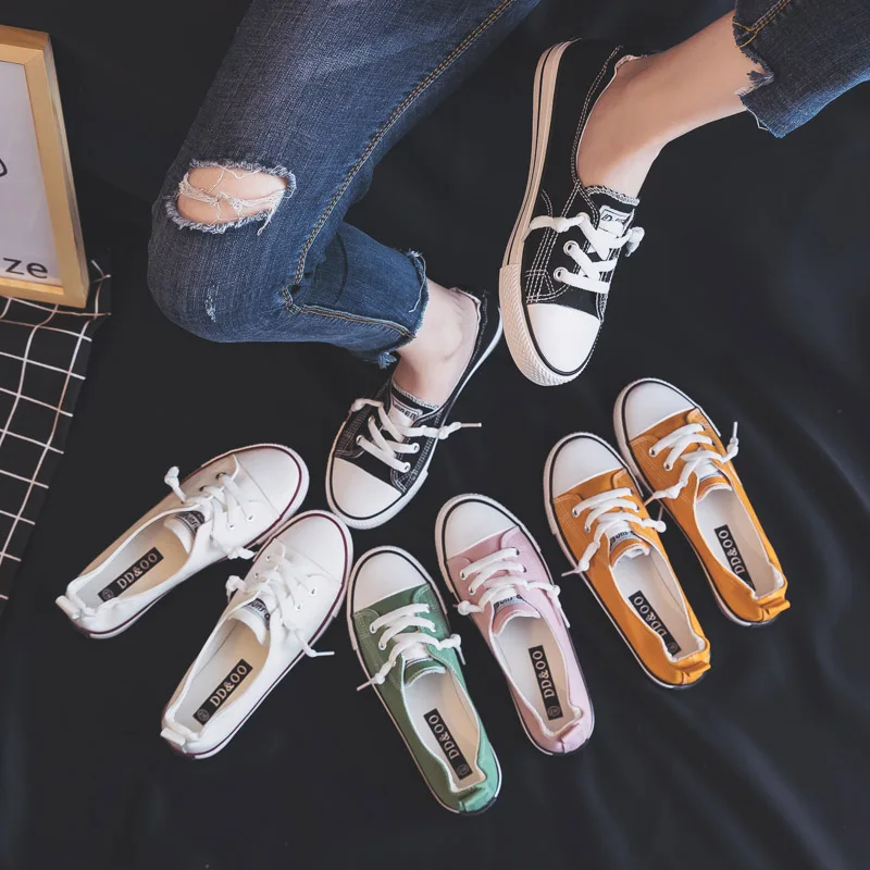 Summer breathable shallow mouth canvas women's shoes 2019 tide shoes wild lazy shoes
Summer breathable shallow mouth canvas women's shoes 2019 tide shoes wild lazy shoes