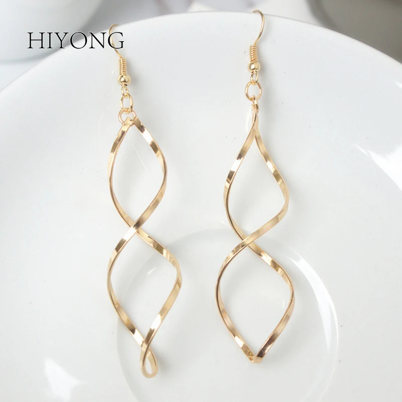 HIYONG Fashion Double Loop Drop Earrings For Women Long Wave Dangle Earrings High Quality Statement Wedding Jewelry Wholesale
HIYONG Fashion Double Loop Drop Earrings For Women Long Wave Dangle Earrings High Quality Statement Wedding Jewelry Wholesale
