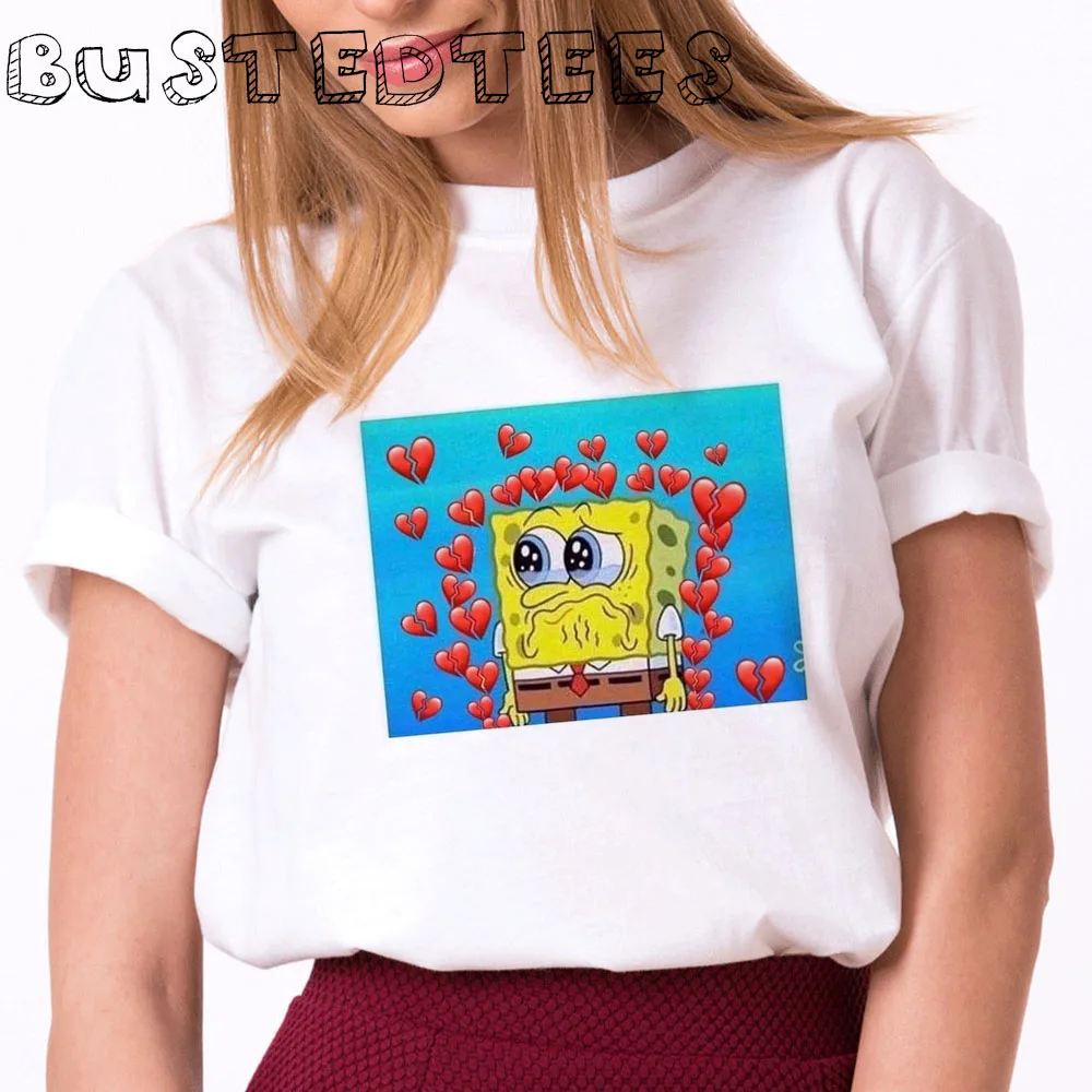 2019 BUSTED Women Summer Fashion Kawaii Short Sleeve T-shirt Casual Style Cotton Comforable and Soft SpongeBob 3D Print Tops Tee
2019 BUSTED Women Summer Fashion Kawaii Short Sleeve T-shirt Casual Style Cotton Comforable and Soft SpongeBob 3D Print Tops Tee