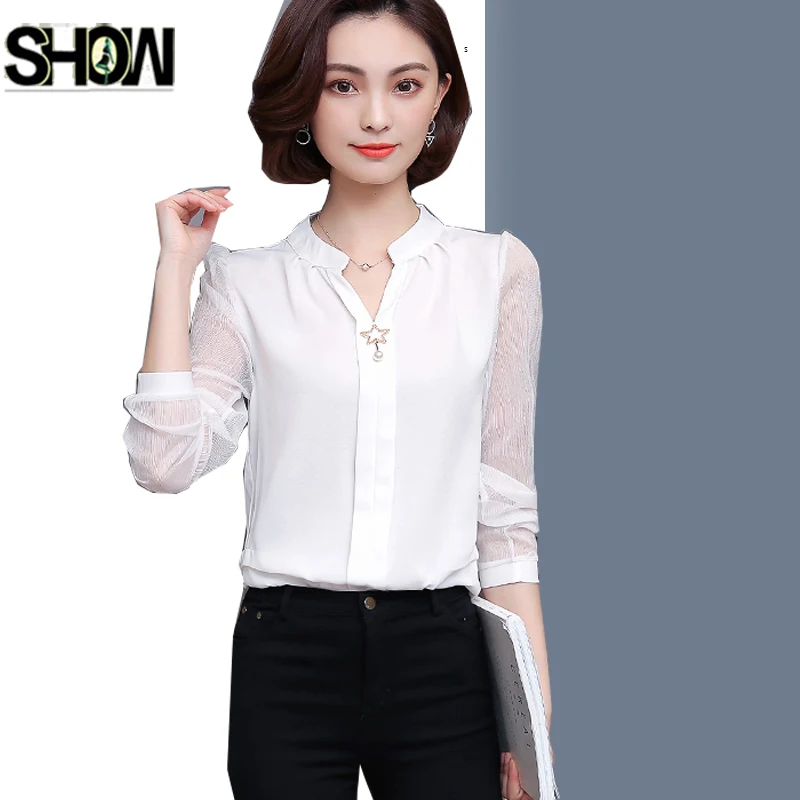 4 Colors Chiffon Blouses Shirts 2018 Women New Spring Summer Yellow Black Red V Neck Tops Office Lady Work Elegant Shirt 5103
4 Colors Chiffon Blouses Shirts 2018 Women New Spring Summer Yellow Black Red V Neck Tops Office Lady Work Elegant Shirt 5103
