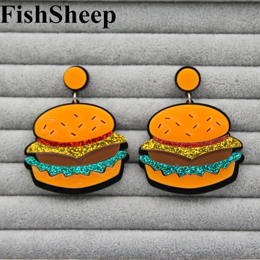 FishSheep Trendy Acrylic Hamburger Food Drop Earrings For Women Exaggerate Chicken Burger Dangle Earrings Party Prom Jewelry
FishSheep Trendy Acrylic Hamburger Food Drop Earrings For Women Exaggerate Chicken Burger Dangle Earrings Party Prom Jewelry
