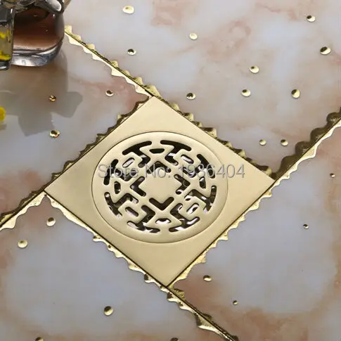 High Quality Golden Brass Shower Drain Bathroom Accessories Anti-Odor Square Floor Drains FD607
High Quality Golden Brass Shower Drain Bathroom Accessories Anti-Odor Square Floor Drains FD607