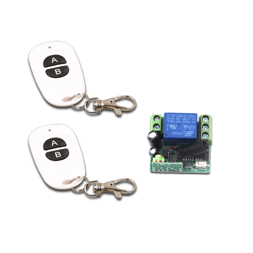 New A=ON B=OFF DC12V Mini Wireless Remote Control System 2xTransmitters +1xReceiver with Case for Smart Home 315/433MHZ
New A=ON B=OFF DC12V Mini Wireless Remote Control System 2xTransmitters +1xReceiver with Case for Smart Home 315/433MHZ