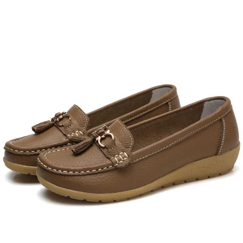 2018 Spring Autumn Shoes Woman Cow Leather Flats Women Slip On Women's Loafers Female Moccasins Shoe Large Size 35-41
2018 Spring Autumn Shoes Woman Cow Leather Flats Women Slip On Women's Loafers Female Moccasins Shoe Large Size 35-41