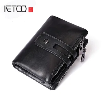 AETOO New Purse Men's Double Zipper Buckle Wallet Genuine Leather Cowhide Wallet Casual Coin Purse
AETOO New Purse Men's Double Zipper Buckle Wallet Genuine Leather Cowhide Wallet Casual Coin Purse