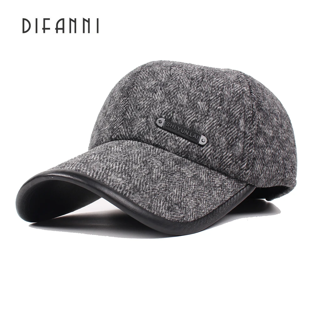 Difanni 2017 New Winter Baseball Cap with Ear Flaps Men's Retro Winter Dad Hats Bone Snapback Caps
Difanni 2017 New Winter Baseball Cap with Ear Flaps Men's Retro Winter Dad Hats Bone Snapback Caps