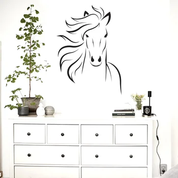 Nordic Horse Head Vinyl Art Wall Sticker Room Decoration wallsticker Decal for Kids Room Bedroom Decor Mural Wallpaper
Nordic Horse Head Vinyl Art Wall Sticker Room Decoration wallsticker Decal for Kids Room Bedroom Decor Mural Wallpaper