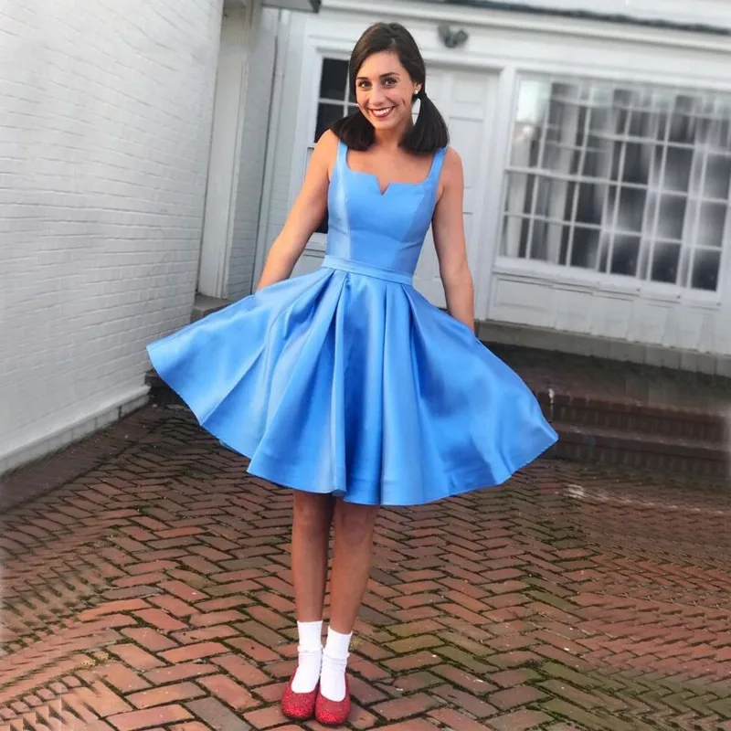 Short Satin Homecoming Dresses 2019 Knee Length Prom Dress Vestido de Noiva Party Cocktail Gowns Robe De Mariee Custom Make
Short Satin Homecoming Dresses 2019 Knee Length Prom Dress Vestido de Noiva Party Cocktail Gowns Robe De Mariee Custom Make