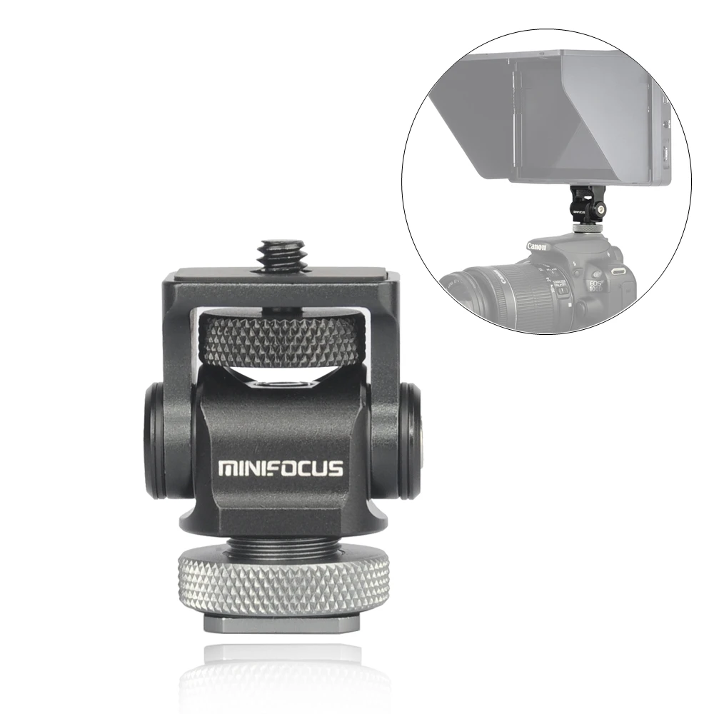 Minifocus for Mini Hot Shoe Stand Camera Monitor Mount 180 Degree Arm Bracket Upper 360 Degree Base Rotations Adapter Holder
Minifocus for Mini Hot Shoe Stand Camera Monitor Mount 180 Degree Arm Bracket Upper 360 Degree Base Rotations Adapter Holder