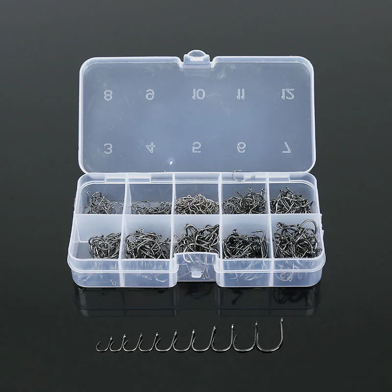 1 Box 500Pcs Size 3# - 12# High-carbon Steel Fishing Hook Fish Hook Fishing Jig Hook Sharpened Hook Lure Bait Tackles
1 Box 500Pcs Size 3# - 12# High-carbon Steel Fishing Hook Fish Hook Fishing Jig Hook Sharpened Hook Lure Bait Tackles