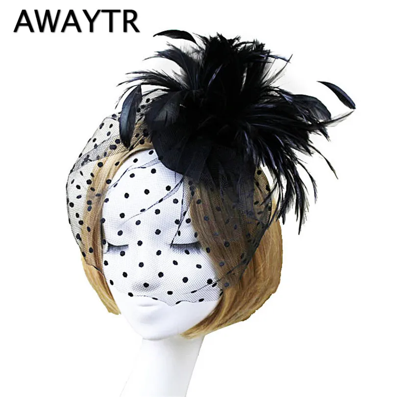 AWAYTYR Retro Noble Bridal Wedding Feather Hairpins Headwear Women Party Banquet Lace Veil Hair Clip Hair Accessories
AWAYTYR Retro Noble Bridal Wedding Feather Hairpins Headwear Women Party Banquet Lace Veil Hair Clip Hair Accessories
