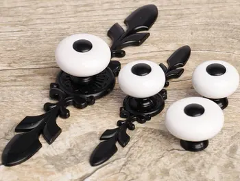 French Country Black White Dresser Drawer Handles Back Plate Rustic Kitchen Cabinet Handle Pull Knob Furniture Hardware
French Country Black White Dresser Drawer Handles Back Plate Rustic Kitchen Cabinet Handle Pull Knob Furniture Hardware