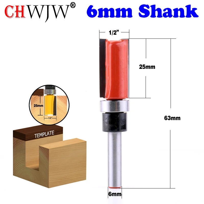 1PC 6mm Shank Template Trim Hinge Mortising Router Bit Straight end mill trimmer cleaning flush trim Tenon Cutter forWoodworking
1PC 6mm Shank Template Trim Hinge Mortising Router Bit Straight end mill trimmer cleaning flush trim Tenon Cutter forWoodworking