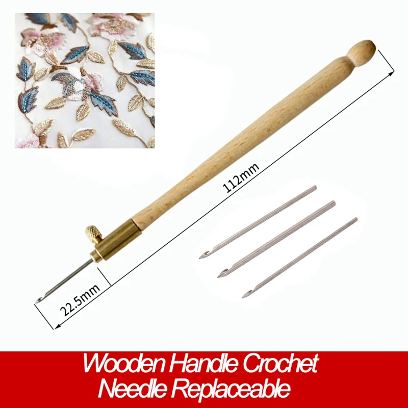 2019 Wooden Handle Tambour Crochet Hook with 3 Needles French Crochet Embroidery Beading Hoop Sewing Tool Set DIY Craft
2019 Wooden Handle Tambour Crochet Hook with 3 Needles French Crochet Embroidery Beading Hoop Sewing Tool Set DIY Craft