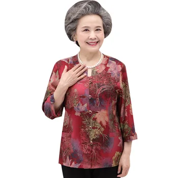 Middle Age Women Summer Plus Size O-neck Three Quarter Sleeve Floral Print Blouse Quinquagenarian Mother Clothing Top Blusas
Middle Age Women Summer Plus Size O-neck Three Quarter Sleeve Floral Print Blouse Quinquagenarian Mother Clothing Top Blusas