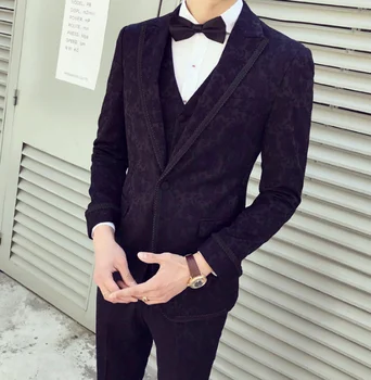 New (Blazer+ Pants+ Vest) Men's Wedding Suits Fashion Men One Button Suits Business Suit The Groom Best Man Wedding Suit V1854
New (Blazer+ Pants+ Vest) Men's Wedding Suits Fashion Men One Button Suits Business Suit The Groom Best Man Wedding Suit V1854