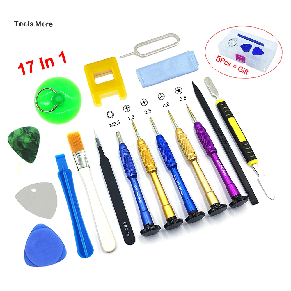 Pentalobe 0.8 PH000 Special Phillips 2.5 Tri Wing Y 0.6 Screwdriver Spudger Pry Tool Kit for IPhone X 7 7Plus 6S Repair 16/17Pcs
Pentalobe 0.8 PH000 Special Phillips 2.5 Tri Wing Y 0.6 Screwdriver Spudger Pry Tool Kit for IPhone X 7 7Plus 6S Repair 16/17Pcs