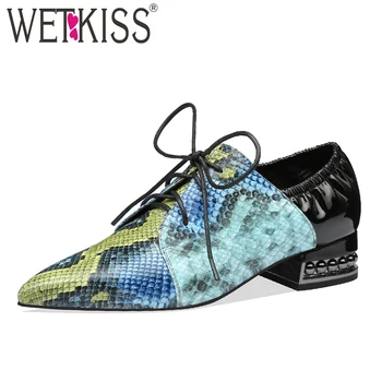 WETKISS Genuine Leather Snake Pumps Women Pointed Toe Footwear Thick Heels Shoes Female Fashion Stud Shoes Woman Spring 2019 New
WETKISS Genuine Leather Snake Pumps Women Pointed Toe Footwear Thick Heels Shoes Female Fashion Stud Shoes Woman Spring 2019 New
