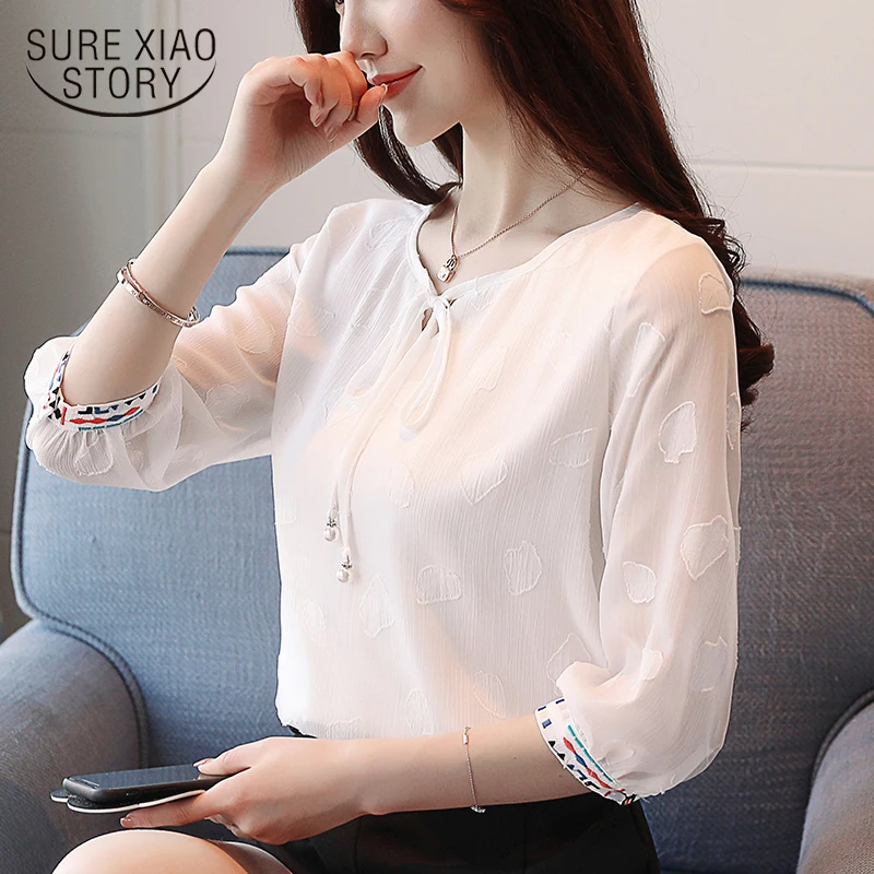 2018 autumn new chiffon women blouse seven women's sleeves shirt women's fashion white solid female tops clothing blusas 0871 40
2018 autumn new chiffon women blouse seven women's sleeves shirt women's fashion white solid female tops clothing blusas 0871 40