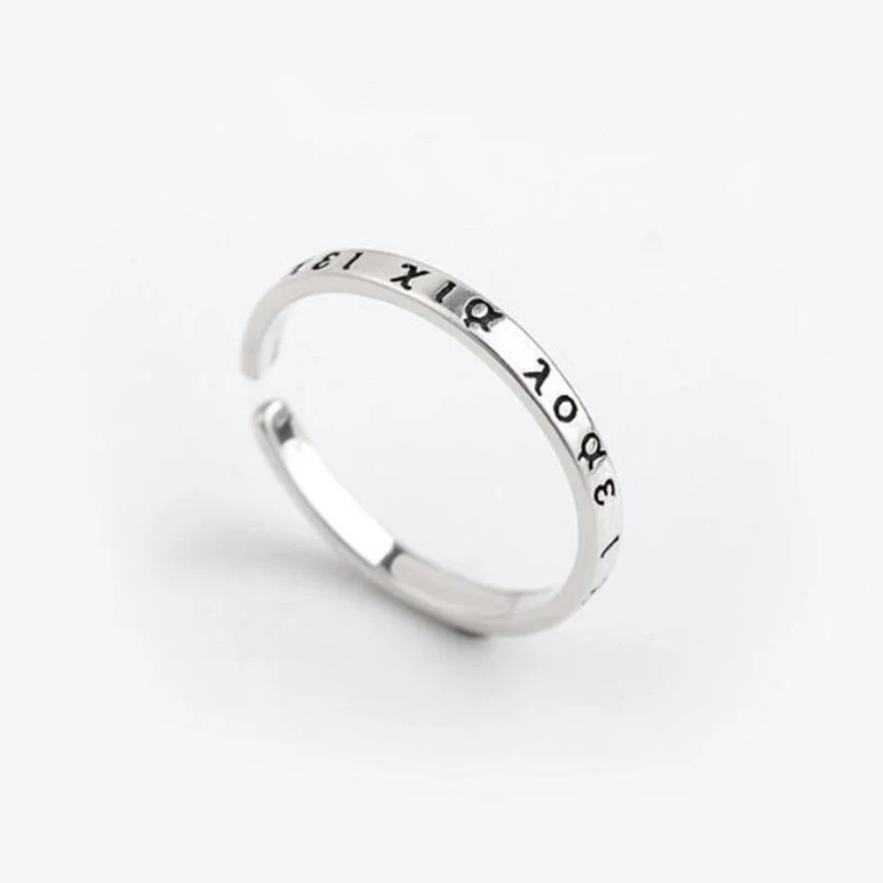 Sole Memory Vintage Greek Alphabet Thai Silver Personality 925 Sterling Silver Female Resizable Opening Rings SRI290
Sole Memory Vintage Greek Alphabet Thai Silver Personality 925 Sterling Silver Female Resizable Opening Rings SRI290