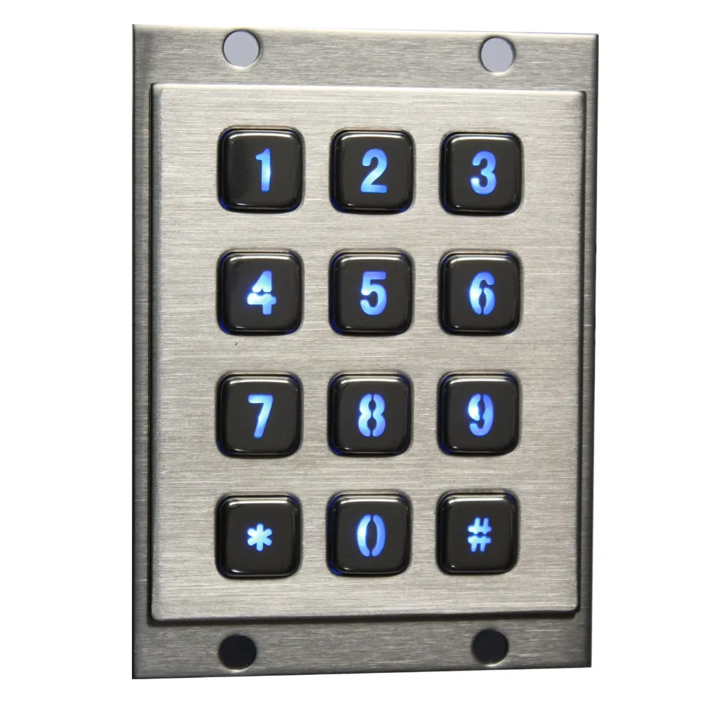 Metal Backlit keyboard with 12 keys LED Illuminated Backlighted Keypad Numeric Backlit Metal Keypad
Metal Backlit keyboard with 12 keys LED Illuminated Backlighted Keypad Numeric Backlit Metal Keypad