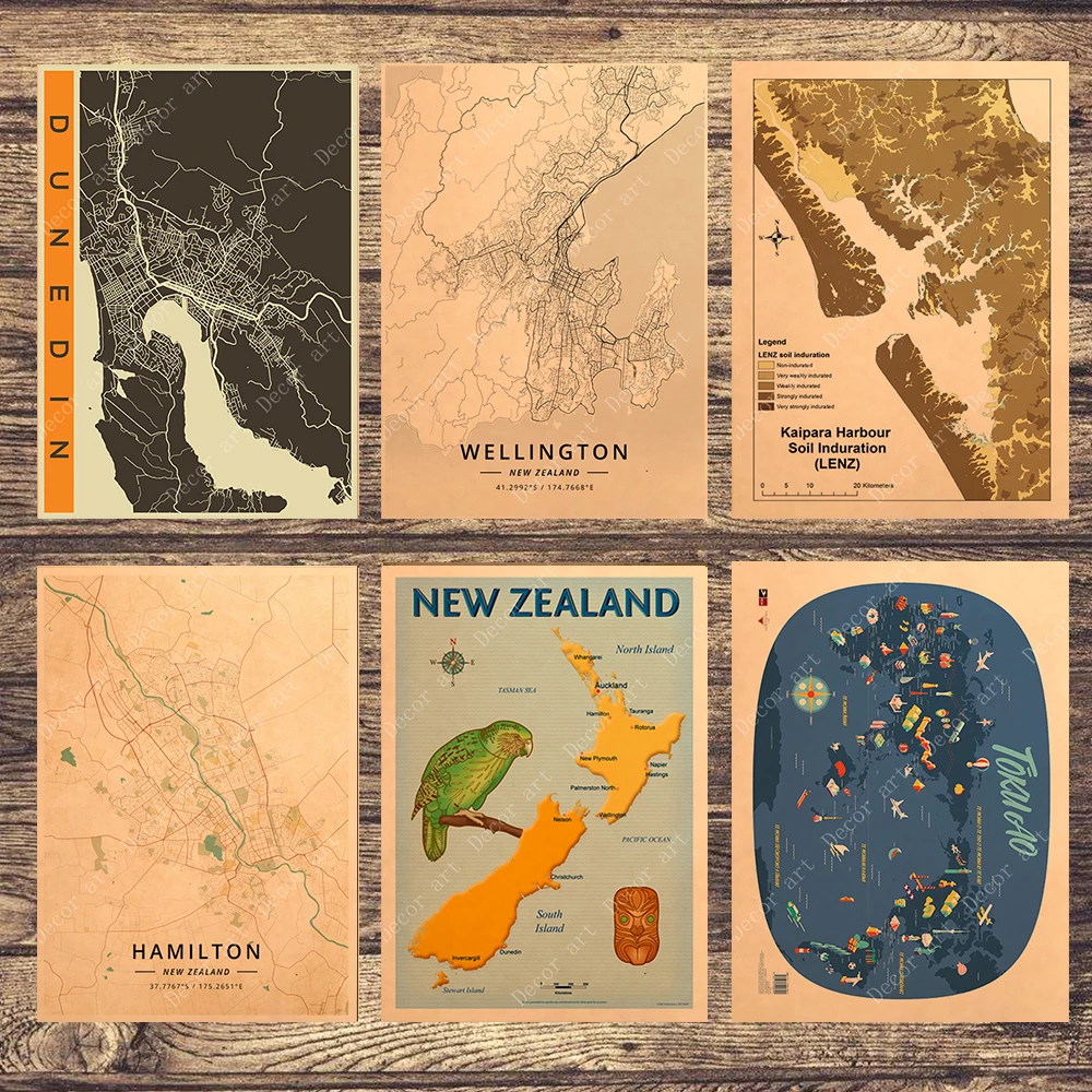 New Zealand Map Dunedin Wellington Canvas Painting Vintage Wall Pictures Kraft Posters Coated Wall Stickers Home Decoration Gift
New Zealand Map Dunedin Wellington Canvas Painting Vintage Wall Pictures Kraft Posters Coated Wall Stickers Home Decoration Gift