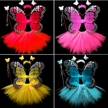 free shiping pink yellow blue purple new style party Children butterfly fairy wing princess gauze skirt tutu set costume kid
free shiping pink yellow blue purple new style party Children butterfly fairy wing princess gauze skirt tutu set costume kid