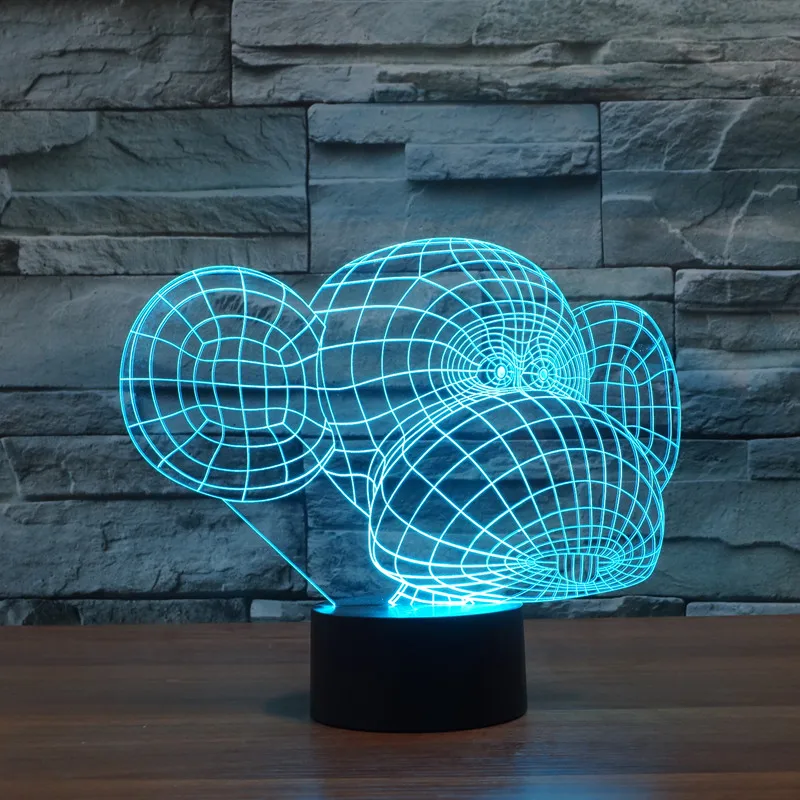 Free Shipping Color changing Flashing touch sensor control Monkey Acrylic 3D Gorill LED Night Light LED USB table Lamp
Free Shipping Color changing Flashing touch sensor control Monkey Acrylic 3D Gorill LED Night Light LED USB table Lamp
